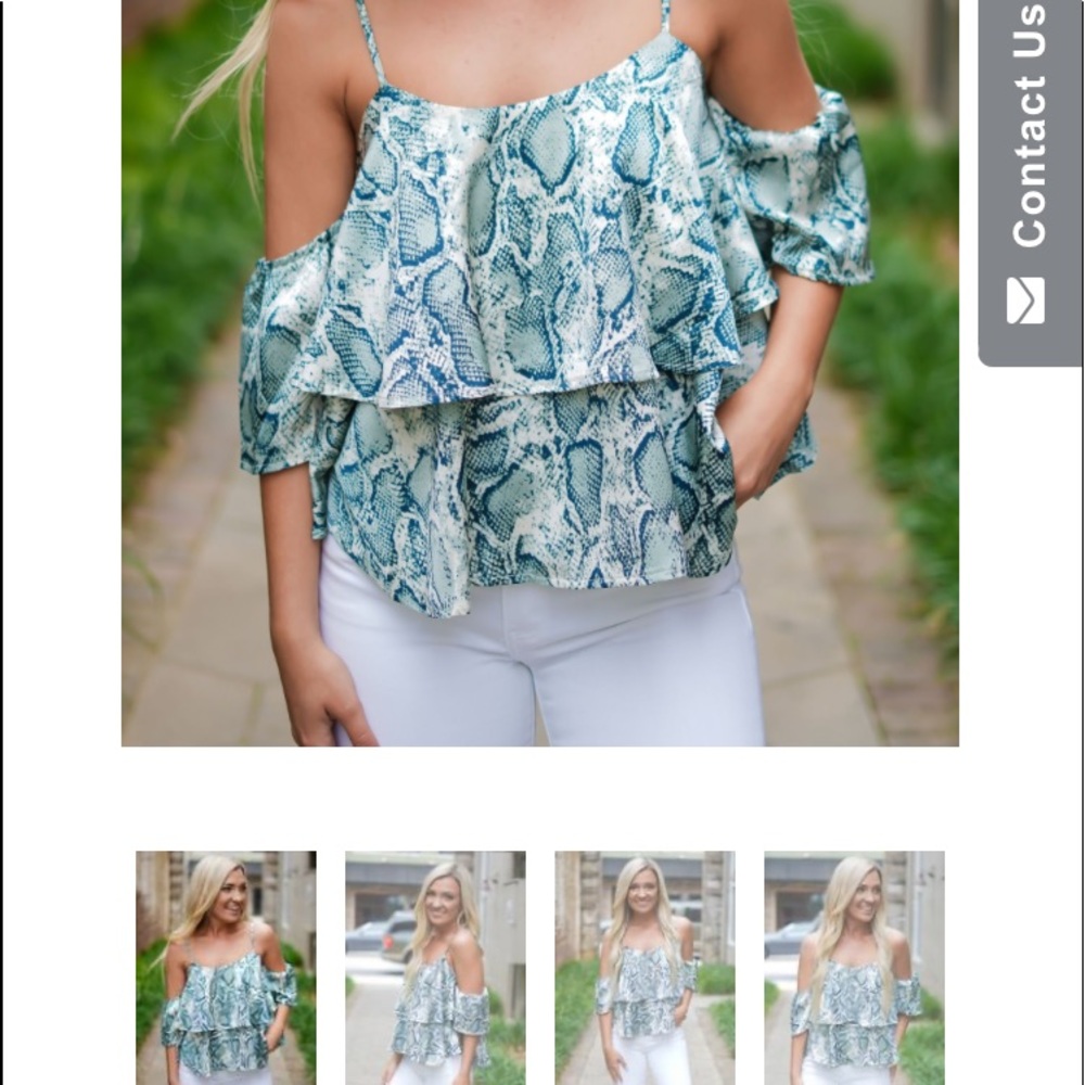 Cold shoulder style top